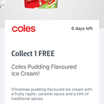 Free Coles Christmas Pudding Flavoured Icecream @ Coles (Flybuys Members)