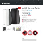 Vornado Air Purifiers - AC300 Purifier $149 (RRP $319), AC500 $199 (RRP $489) + Delivery @ Vornado