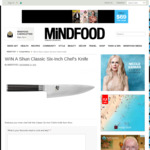 Win A Shun Classic Six-Inch Chef’s Knife Worth $249.95 from MiNDFOOD