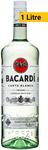 Bacardi 1L $48.90 + Delivery @ BoozeBud