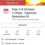 [VIC] Free ¼ Chicken + Chips for the First 100 Customers @ Capricho, Swanston St