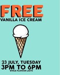 [VIC] Free Vanilla Ice Cream, 3PM-6PM Tuesday (23/7) @ Scoop't Gelato (Melbourne)