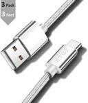 IETGZ 3 Pack Nylon Braided USB-C Fast Charging Cable $6.99 + Delivery ($0 with Prime / $39 Spend) @ Amazon AU