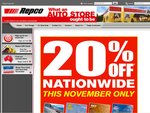 Repco 20 % off Purchases Nationwide for November - Automobile Club Members i.e. RACV etc