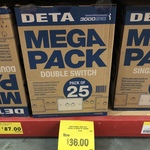 [QLD] 25 Pack DETA Double Wall Switch $36 (was $65) @ Bunnings, Arundel