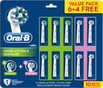 Oral-B Toothbrush Heads 10 Pack (6+4) $44.95 ($34.95 with New User Coupon) + Delivery (Free over $50 Spend/C&C) @ Shaver Shop