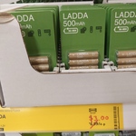 [NSW] 4-Pack LADDA Rechargeable NiMH AAA 500 mAh Batteries $3 (Was $6.99) @ IKEA Tempe