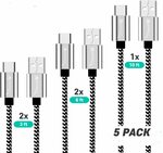 ShereshTech 5-Pack USB to USB C Cables for $9.99 + Delivery ($0 with Prime/ $39 Spend) @ ShereshTech via Amazon AU