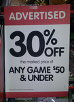 30% off All Games $50 and under - Dick Smith Instore and Online