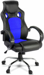 Artiss Racer Blue & Black PU Leather Office Gaming Chair Recliner $60.95 Delivered @ Timeless Living, Bunnings