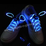 $3.49 LED Shoelaces Light up Flashing Glow in The Dark - Blue Free Shipping