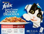 Felix Cat Food Varieties 60x85g $39.95 ($35.96 S&S) Delivered @ Amazon AU