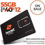 Boost $40 Prepaid SIM Kit (55GB Data, 28 Day Expiry) $12 Delivered @ Boost Mobile