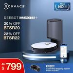 ECOVACS DEEBOT OZMO T8+ Robotic Vacuum Cleaner with Auto-Empty Station + Ozmo Pro Mopping $799 Delivered @ ECOVACS Robotics eBay