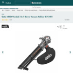 Ozito 2400W 3 in 1 Electric Blower Vacuum Mulcher $59 + Delivery ($0 C&C/ in-Store/ OnePass with $80 Online Order) @ Bunnings