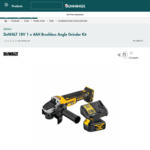 Dewalt 18V Brushless Angle Grinder Kit $199 + Delivery ($0 C&C/ in-Store/ OnePass) @ Bunnings