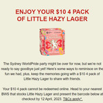 Little Creatures 4-Pack Little Hazy Lager $10 (In-Store Pickup Only) @ BWS