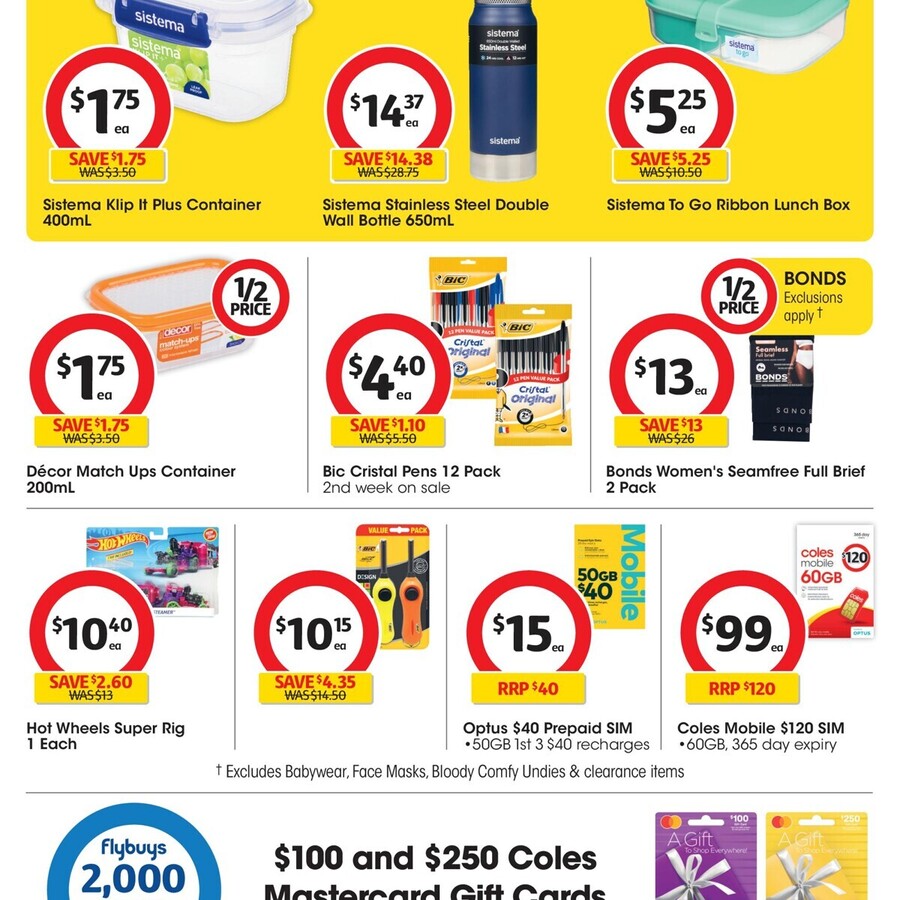 2000 Bonus Flybuys Points with Minimum $100 Officeworks Gift Card Purchase  @ Coles - OzBargain