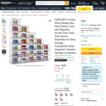 HORUSDY 5-Pack Shoe Stackable Display/Storage Boxes w/ Magnetic Acrylic Door $53.99 Delivered @ SedyOnline via Amazon AU