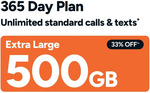 Kogan Mobile 365 Days Plans 33% off (New Customers and Recharge) 300GB/500GB $179.00/ $199.00 Delivered @ Kogan Mobile