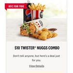 Twister, 6 Nuggets, Regular Chips & Drink for $10 Pickup Only @ KFC Online Only