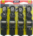 Grunt 25mm x 3m Black Ratchet Tie Down - 4-Pack $10 + Delivery ($0 C&C/ in-Store/ OnePass) @ Bunnings