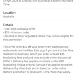 [Uber One] $15 off with a $35 Minimum Spend @ Uber Eats