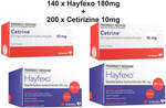 200x Cetirizine 10mg + 140x Hayfexo 180mg, Hayfever Relief Medication $44.99 Delivered @ PharmacySavings