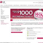 Buy a Participating LG TV & Receive Either 27 Single or Double Pass Cinema Tickets