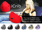 $29 Delivered - iCrib Bean Bag holder for your Tablet with FREE Headphones!