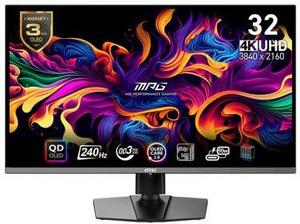 MSI MPG321URX 4K 32" UHD QD-OLED 240Hz Adaptive Sync Flat Gaming Monitor $1898 + Delivery ($0 C&C) + Surcharge @ Umart