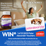 Win 1 of 25 $200 Peter Alexander Vouchers from Chemist Warehouse