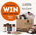 Win The Ultimate Primal Meat Pack Bundle Valued at $445+ from Butcher Crowd + Ancestral Nutrition