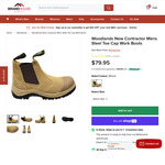 Woodlands New Contractor Mens Steel Toe Cap Work Boots $29.95 (RRP $79.95) + Shipping @ Brand House Direct