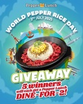 Win 1 of 5 Vouchers for a Dine for 2 from Pepper Lunch