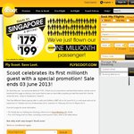 Flights to Singapore for $179 from OOL and $199 from SYD with Scoot