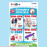Toys 'R' Us Hourly in Store Deals Thursday 20th June 5pm to 9pm