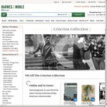 Criterion Collection 50% off All Titles - Barnes & Noble