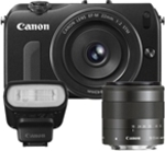 Canon EOS M twin lens kit (with bundled flash unit) $488.85 + $9.95 delivery  (ryda.com.au)