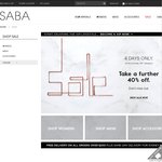 SABA Online Further 40% off All Sale Items