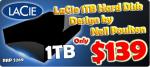 Only $139 - LaCie 1TB Hard Disk Drive Design by Neil Poulton, USB2.0
