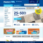 25-50% off Selected Pots @ Masters. Ends Wednesday