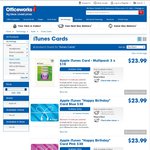 Officeworks 20% iTunes Gift Cards - Online and Instore
