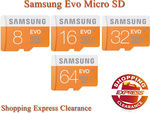 Samsung Evo Micro SD 48MB/s Class 10:16GB $9.90 | 32 GB $18.30 Delivered @Shopping-Express eBay