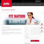 Jetts 24 Hour Gym, No Joining Fee until Nov 1 (Normally $89)