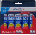 75% off Bostik Blu/Clear Stik Glue 5x35g $1.85/$1.87 @ Woolworths ($13.75 @ Officeworks)