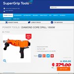 Millers Falls 1500w Diamond Core Drill - $279 (20% off) @ Supergrip Tools Smithfield NSW