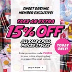 Peter Alexander's 50% off Sale - Extra 15% Online (using PLUS15) or Instore (with Email)