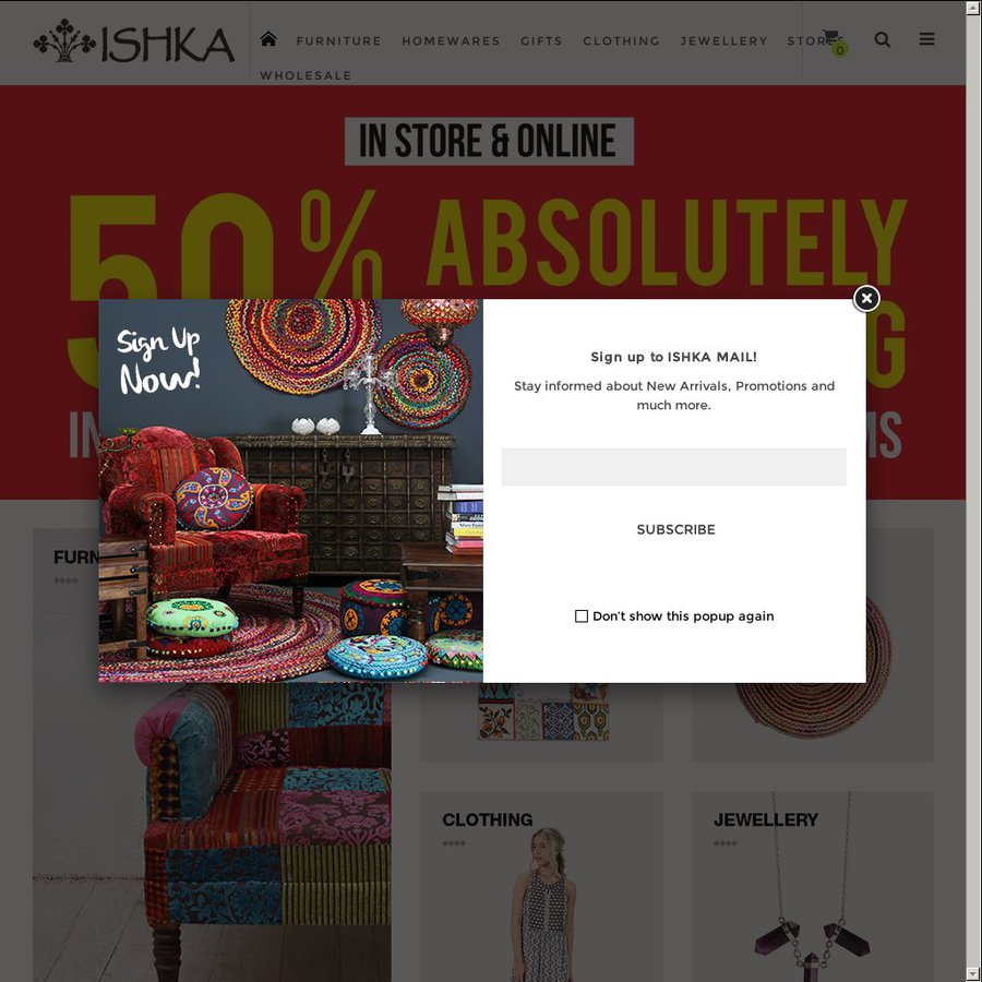 ISHKA 50% off Everything in Store and Online - OzBargain