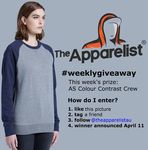 Win An AS Colour Contrast Crew (RRP $45) from The Apparelist